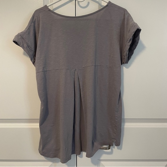 Eileen Fisher Sleepwear top by Garnet Hill M Soft Gray Lounge Top Made: Ukraine - Picture 3 of 6